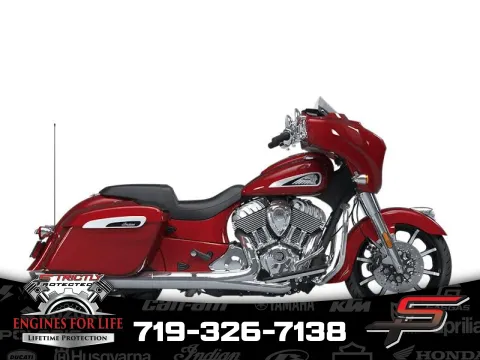 Red 2025 Indian Motorcycle Chieftain® Limited with Powerband Audio Package Sunset Red Metallic for sale in Pueblo West, CO