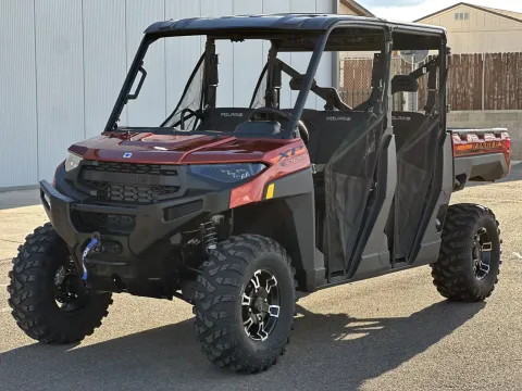 Another view of 2025 Polaris Ranger Crew XP 1000 Premium Orange Rust for sale in Pueblo West, CO at Strictly Powersports