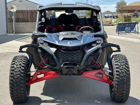 Photos of 2025 Can-Am Maverick R Max X RS With Smart-Shox Dusty Navy & Legion Red for sale in Pueblo West, CO at Strictly Powersports