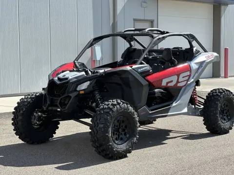 Another view of 2024 Can-Am Maverick X3 RS Turbo RR Fiery Red & Hyper Silver for sale in Pueblo West, CO at Strictly Powersports
