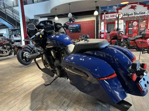 More photos of 2025 Indian Motorcycle Challenger® Dark Horse® 112 Springfield Blue at Strictly Powersports, CO