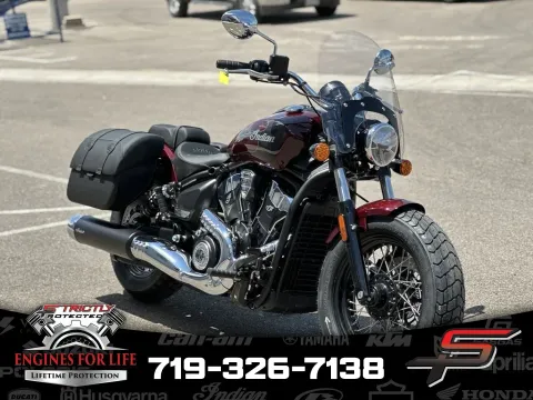 Red 2025 Indian Motorcycle Super Scout® Maroon Metallic with Graphics for sale in Pueblo West, CO
