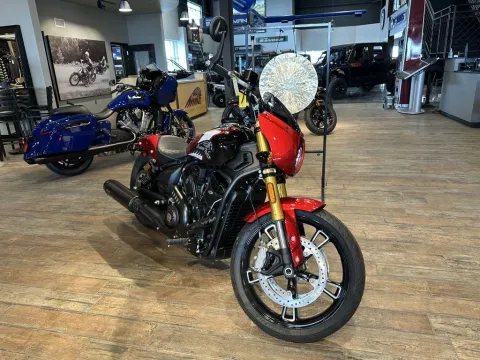 Photos of 2025 Indian Motorcycle 101 Scout® Sunset Red Metallic with Graphics for sale in Pueblo West, CO at Strictly Powersports