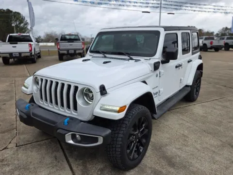 White 2022 Jeep Wrangler Unlimited Sahara 4xe for sale in Leesville, LA