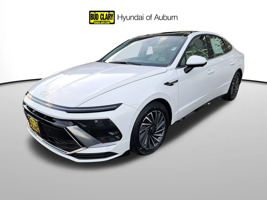 White 2025 Hyundai Sonata Hybrid Limited for sale in Auburn, WA
