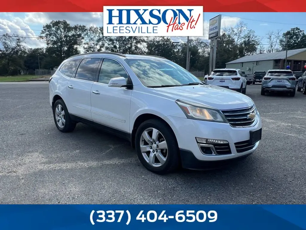 White 2016 Chevrolet Traverse LTZ for sale in DeRidder, LA