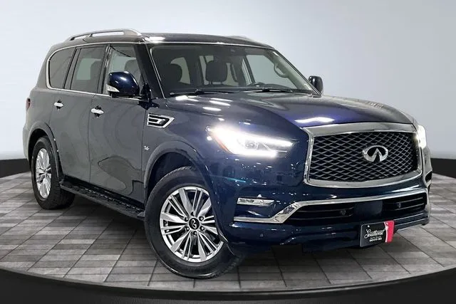 Blue 2020 INFINITI QX80 LUXE for sale in Roanoke, IN
