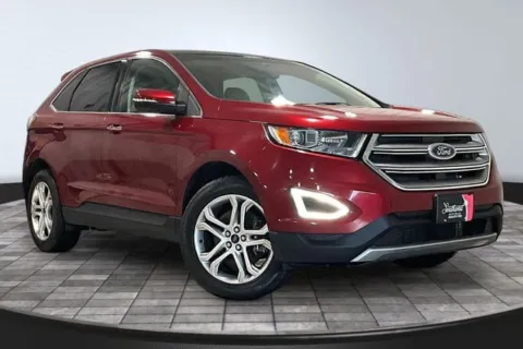 Red 2015 Ford Edge Titanium for sale in Roanoke, IN