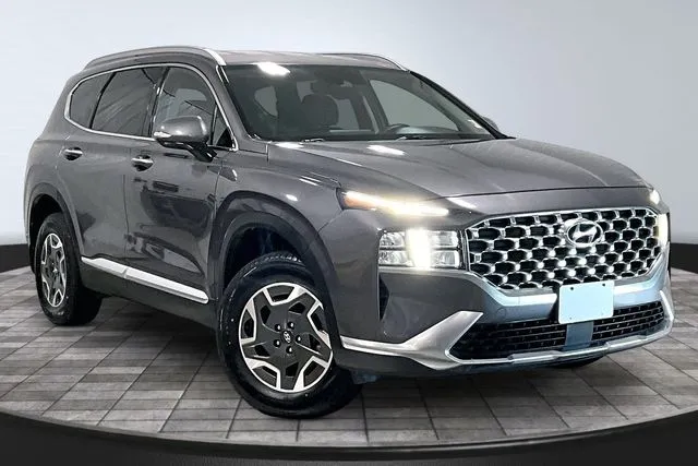 Gray 2021 Hyundai Santa Fe Hybrid Blue for sale in Roanoke, IN