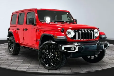 Red 2025 Jeep Wrangler Sahara 4xe for sale in Roanoke, IN