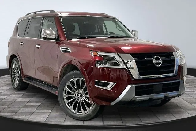 Red 2023 Nissan Armada Platinum for sale in Roanoke, IN