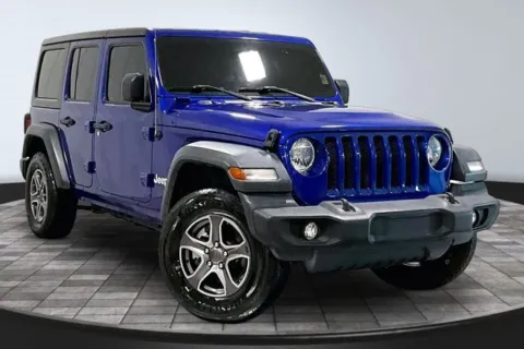 Blue 2018 Jeep Wrangler Unlimited Sport S for sale in Roanoke, IN