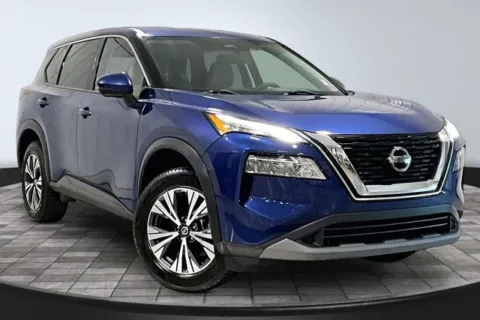 Blue 2021 Nissan Rogue SV for sale in Roanoke, IN