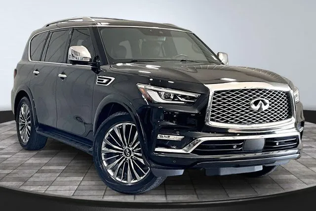 Black 2021 INFINITI QX80 Sensory for sale in Roanoke, IN