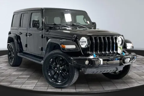 Black 2021 Jeep Wrangler Unlimited Sahara High Altitude 4xe for sale in Roanoke, IN