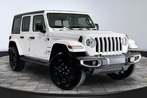 White 2021 Jeep Wrangler Unlimited Sahara 4xe for sale in Roanoke, IN