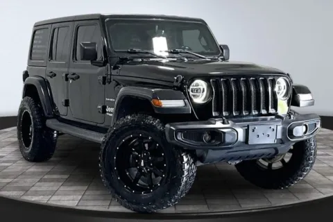Black 2020 Jeep Wrangler Unlimited Sahara for sale in Roanoke, IN