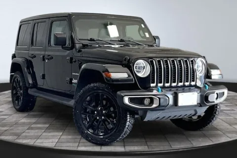 Black 2022 Jeep Wrangler Unlimited Sahara 4xe for sale in Roanoke, IN
