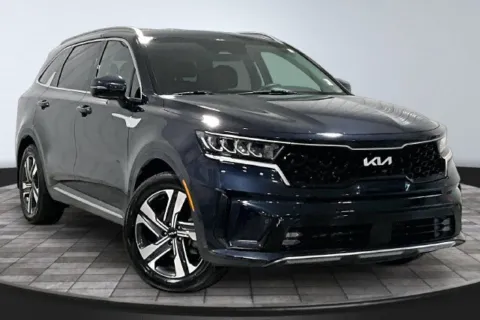 Blue 2024 Kia Sorento Hybrid EX for sale in Roanoke, IN