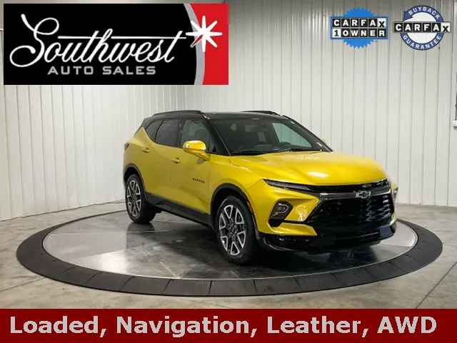 Yellow 2023 Chevrolet Blazer RS for sale in Roanoke, IN