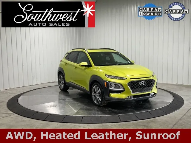 Green 2020 Hyundai Kona Limited for sale in Roanoke, IN