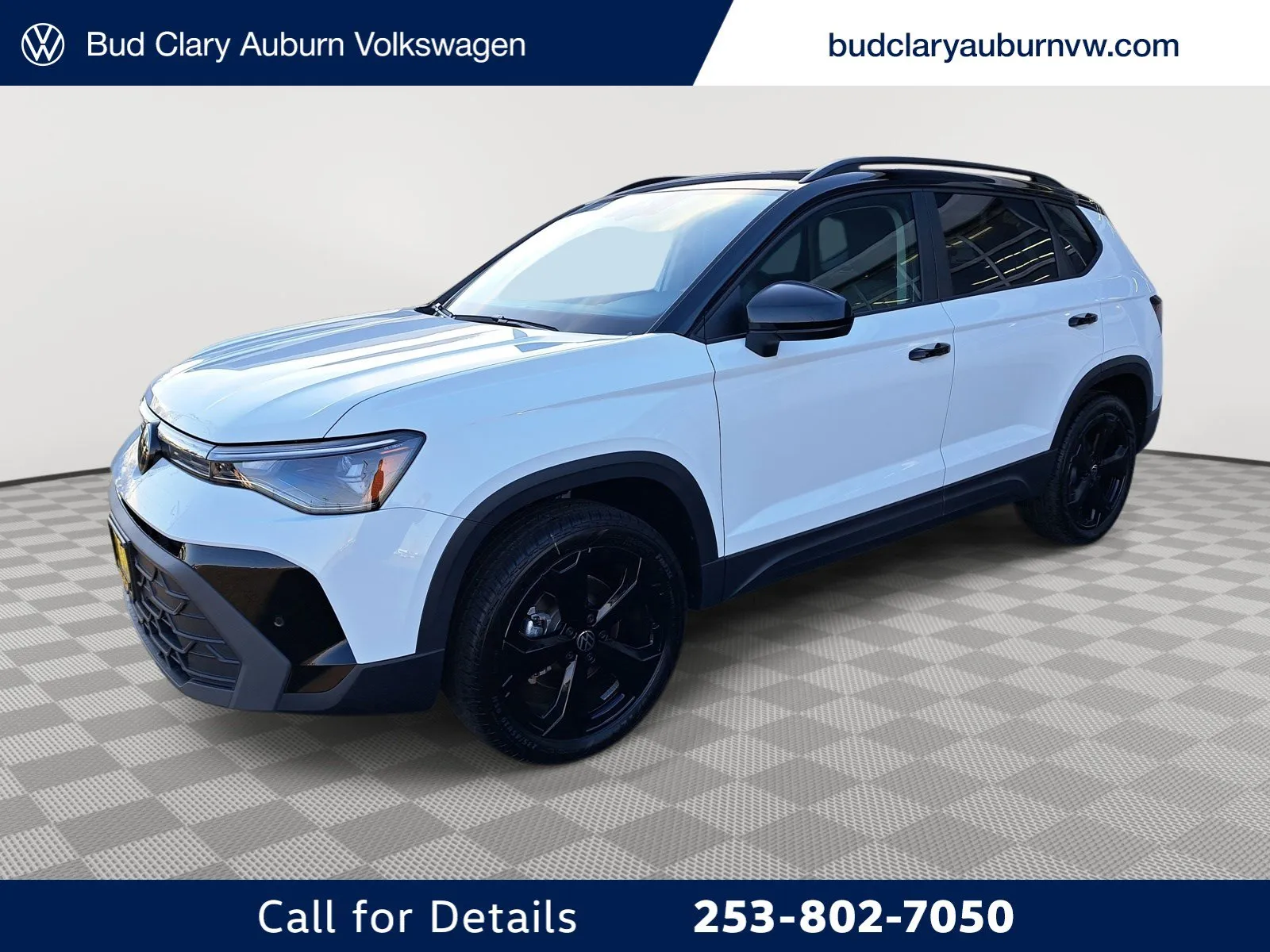 White 2025 Volkswagen Taos SE Black for sale in Auburn, WA