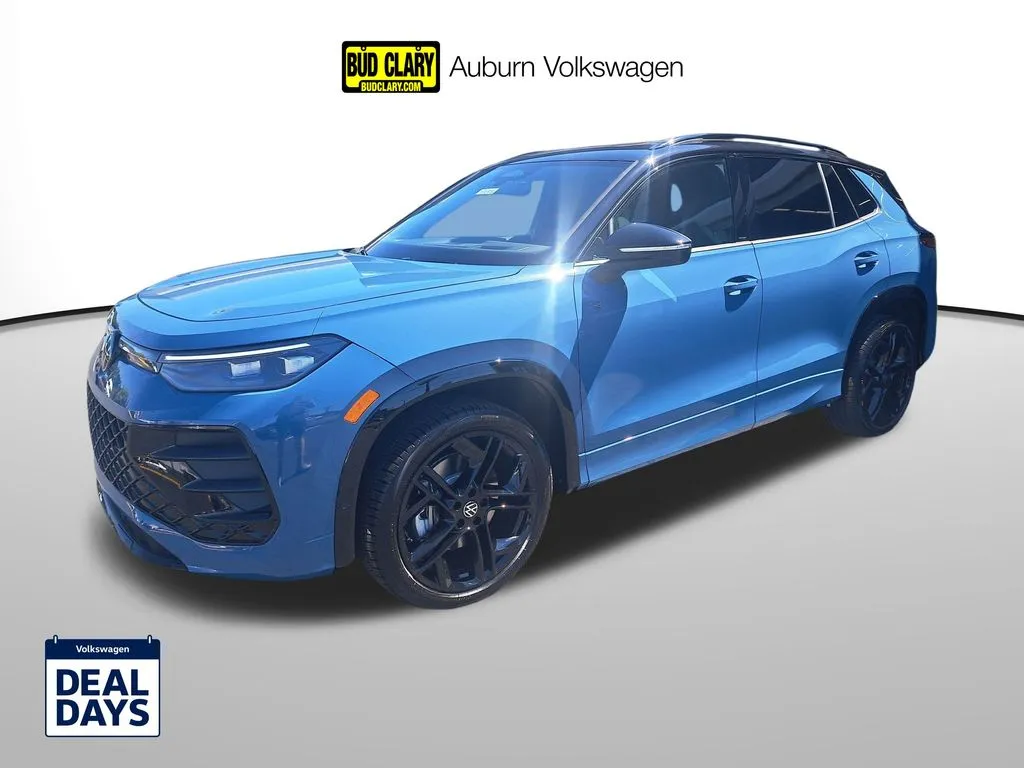 Blue 2025 Volkswagen Tiguan 2.0T SE R-Line Black for sale in Auburn, WA