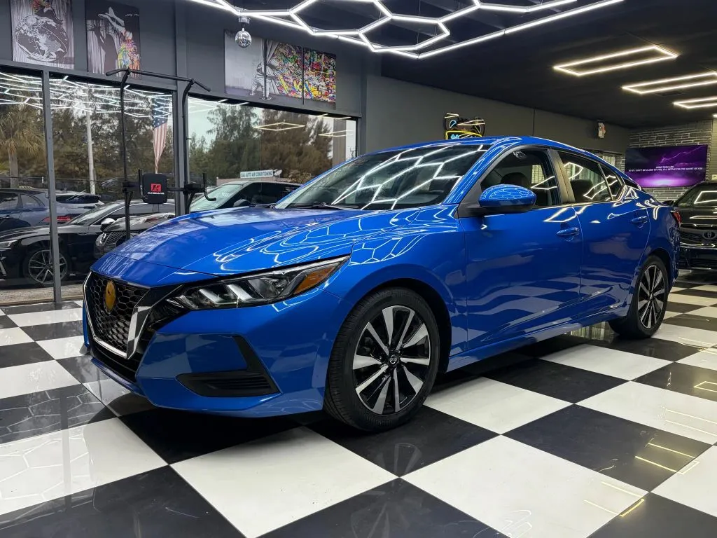 Blue 2022 Nissan Sentra SV Sedan 4D for sale in North Miami Beach, FL