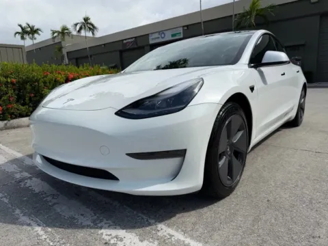Blue 2021 Tesla Model 3 Standard Range Plus Sedan 4D for sale in North Miami Beach, FL