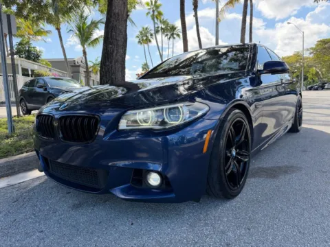 Blue 2015 BMW 5 Series 535i Sedan 4D for sale in North Miami Beach, FL