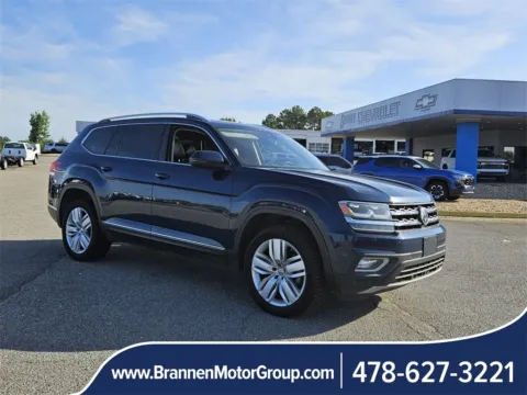 Blue 2019 Volkswagen Atlas 3.6L V6 SEL Premium for sale in Unadilla, GA
