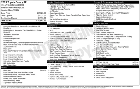 More photos of 2025 Toyota Camry SE at Toyota of Yakima, WA