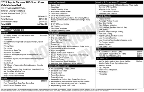 Photos of 2024 Toyota Tacoma TRD Sport for sale in Union Gap, WA at Toyota of Yakima