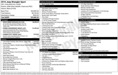 Photos of 2016 Jeep Wrangler Sport for sale in Union Gap, WA at Toyota of Yakima