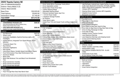 More photos of 2025 Toyota Camry SE at Bud Clary Toyota of Yakima, WA