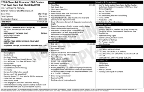 Photos of 2020 Chevrolet Silverado 1500 Custom Trail Boss for sale in Union Gap, WA at Bud Clary Toyota of Yakima