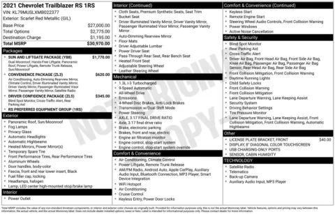 Photos of 2021 Chevrolet TrailBlazer RS for sale in Union Gap, WA at Bud Clary Toyota of Yakima