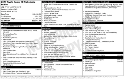 Another view of 2023 Toyota Camry SE Nightshade for sale in Union Gap, WA at Bud Clary Toyota of Yakima