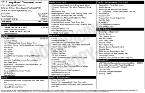 Photos of 2015 Jeep Grand Cherokee Limited for sale in Union Gap, WA at Bud Clary Toyota of Yakima