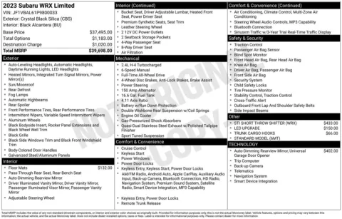 Photos of 2023 Subaru WRX Limited for sale in Union Gap, WA at Bud Clary Toyota of Yakima