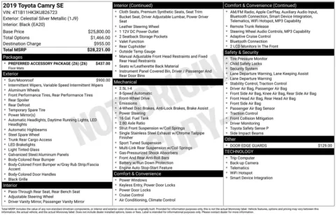 Photos of 2019 Toyota Camry L for sale in Union Gap, WA at Bud Clary Toyota of Yakima