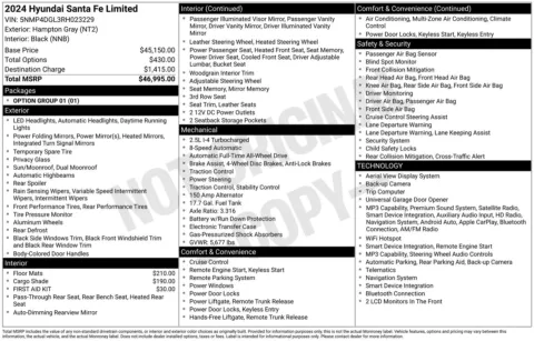 Photos of 2024 Hyundai Santa Fe Limited for sale in Union Gap, WA at Bud Clary Toyota of Yakima