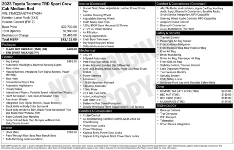 Photos of 2023 Toyota Tacoma TRD Sport for sale in Union Gap, WA at Bud Clary Toyota of Yakima