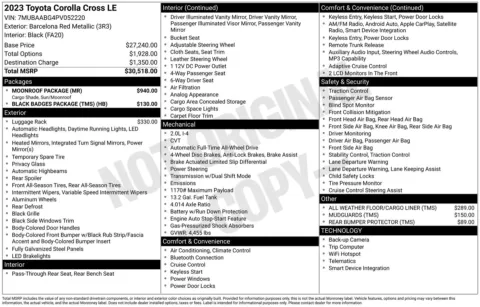 Photos of 2023 Toyota Corolla Cross LE for sale in Union Gap, WA at Bud Clary Toyota of Yakima