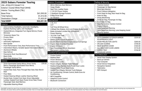 Photos of 2025 Subaru Forester Touring for sale in Union Gap, WA at Bud Clary Toyota of Yakima