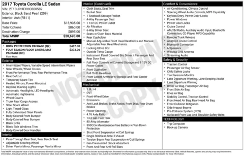 Photos of 2017 Toyota Corolla LE for sale in Union Gap, WA at Bud Clary Toyota of Yakima