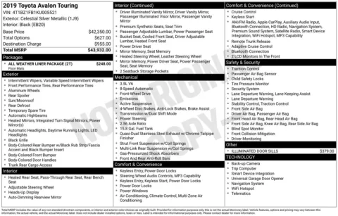 Photos of 2019 Toyota Avalon for sale in Union Gap, WA at Bud Clary Toyota of Yakima