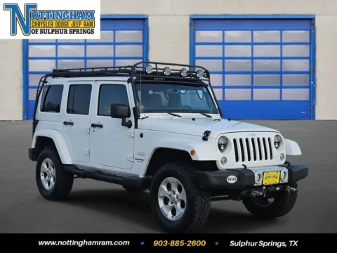 White 2014 Jeep Wrangler Unlimited Sahara for sale in Sulphur Springs, TX