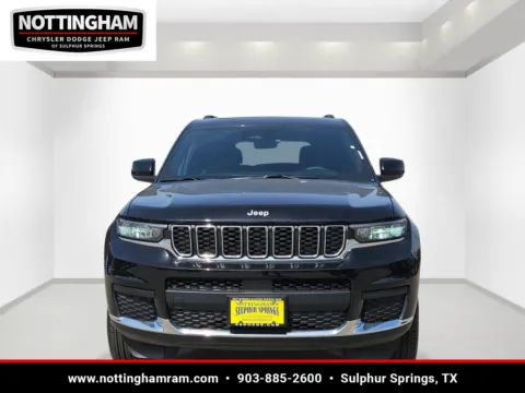 Photos of 2025 Jeep Grand Cherokee L Laredo X for sale in Sulphur Springs, TX at Nottingham Chrysler Dodge Jeep Ram of Sulphur Springs