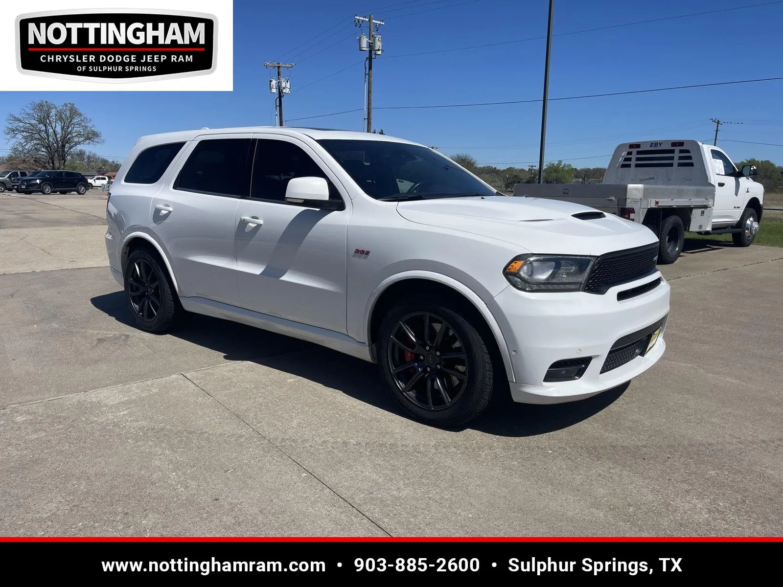 White 2018 DODGE DURANGO SRT for sale in Sulphur Springs, TX